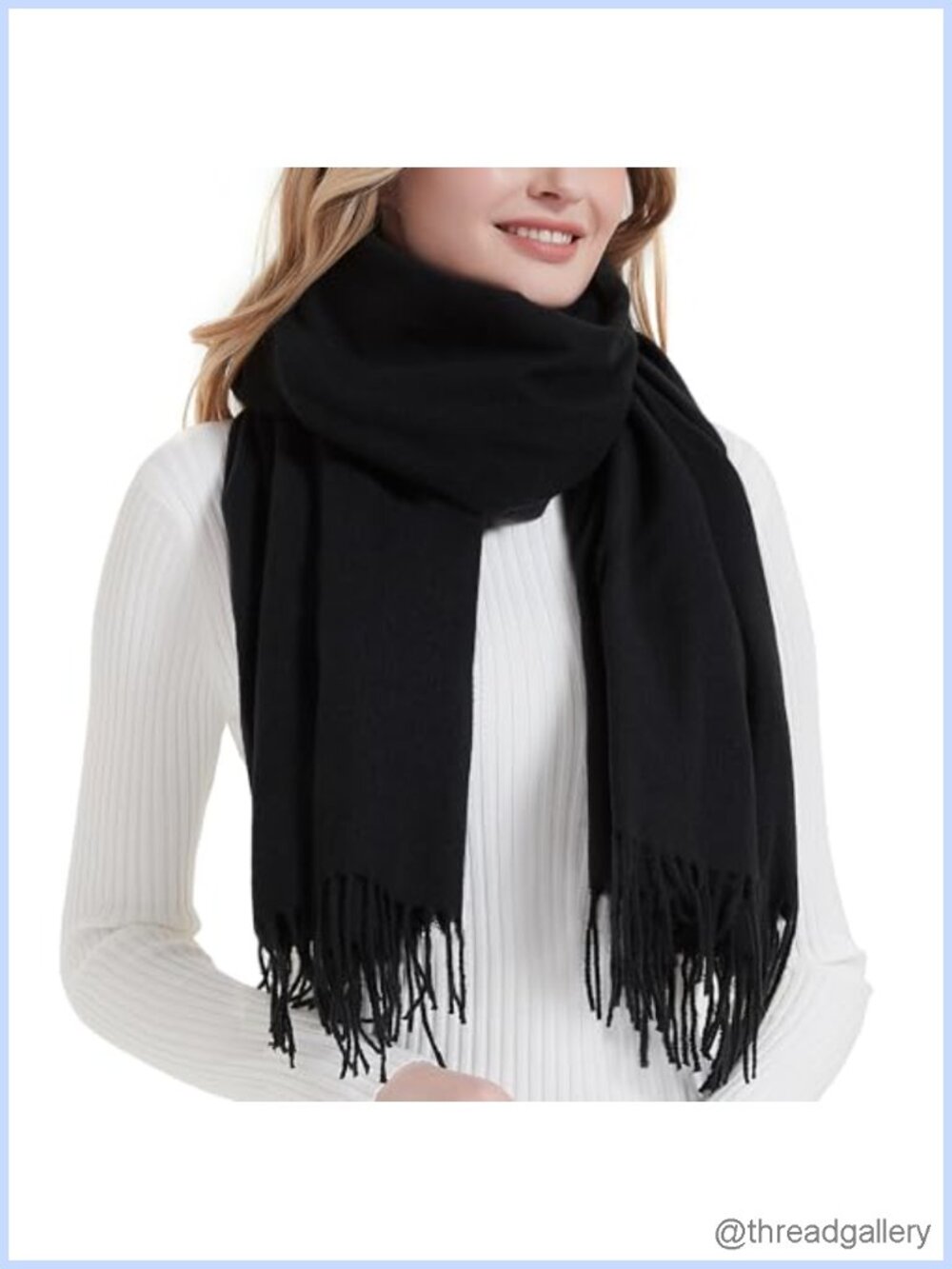 Women's Soft Warm Oversized Tassel Scarf Shawl Wrap Pashmina